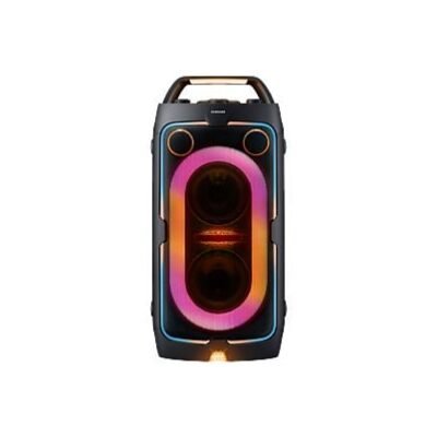 Samsung Altavoz de gran potencia – Samsung MX-ST40F/ZF, Portátil para fiestas, Asa de transporte y ruedas, Iluminación personalizable, Aut 12h, 160 W,