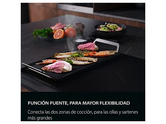 AEG Placa inducción - AEG TI63IQ10IB, 3 zonas, Zona grande 28 cm, Función Puente, 58 cm, Negro - Imagen 4
