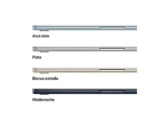 Apple MacBook Air (2026) 15.3" Retina, Chip M5 Apple, CPU de 10 núcleos, GPU de 10 núcleos, 24GB RAM, 1TB SSD, Plata, Sin cargador - Imagen 3
