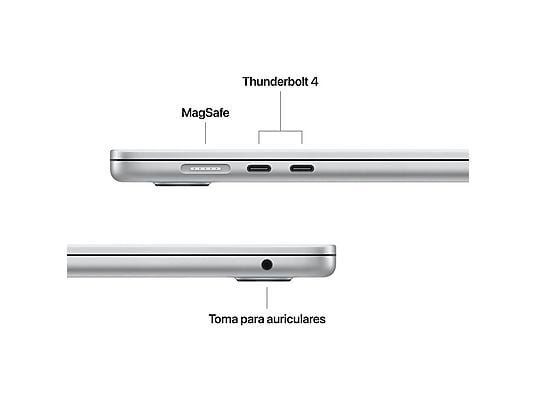 Apple MacBook Air (2026) 15.3" Retina, Chip M5 Apple, CPU de 10 núcleos, GPU de 10 núcleos, 24GB RAM, 1TB SSD, Plata, Sin cargador - Imagen 6