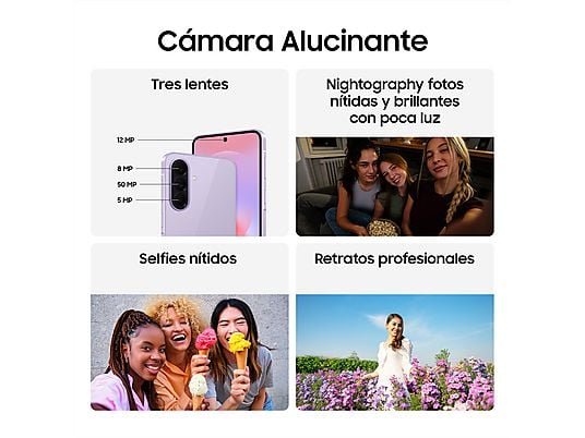 Samsung Móvil - Samsung Galaxy A37, Blanco, 256 GB, 8 GB RAM, 6.7" FHD+, Exynos 1480, 5000 mAh, Android 16 - Imagen 6