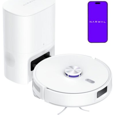 NARWAL Robot aspirador – NARWAL Freo S, 45 W, Potencia de succión 8 kPa, Depósito 250 ml, Autonomía 210 min, Blanco