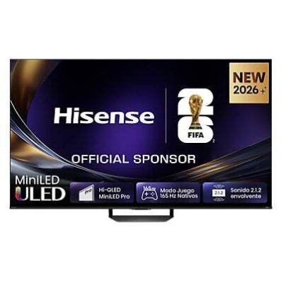 Hisense TV Mini LED 65″ – Hisense 65U7S PRO, HDR 4K, Quad Core/MT9655, 165 Hz Nativos, Hi-View AI Engine Pro, Tuned By Devialet, Negro