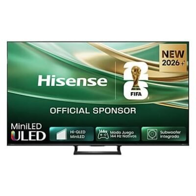 Hisense TV Mini LED 50″ – Hisense 50E8S, UHD 4K, Quad Core / MT9618, Total HDR, Subwoofer integrado, IA 4K, Negro