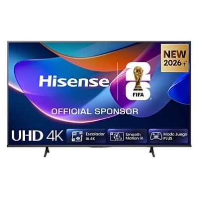 Hisense TV LED 50″ – Hisense 50A6S, UHD 4K, Escalador 4K IA, Control por voz, Smooth Motion IA, Negro