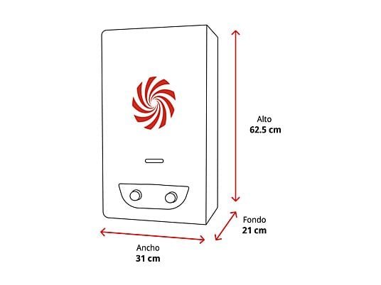 Ariston Termo eléctrico - Ariston Akros LPG, 21 kW, 11 l, Control Exterior de Temperatura, Gas Butano/Propano, Blanco - Imagen 2
