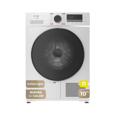 EVVO Secadora bomba de calor – EVVO S10 D, 10 kg, 16 programas, Blanco