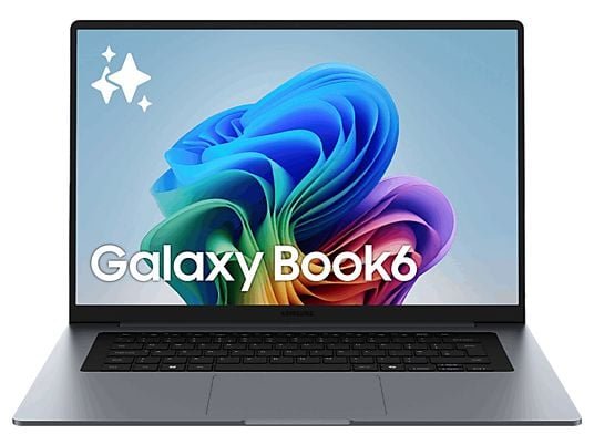 Samsung Portátil - Samsung Galaxy Book6 Copilot+ PC , 16" WUXGA, Intel® Core™ Ultra 7 355, 49 TOPS, 32 GB RAM, 1 TB SSD, Arc™ GPU, W11H, Sin cargador