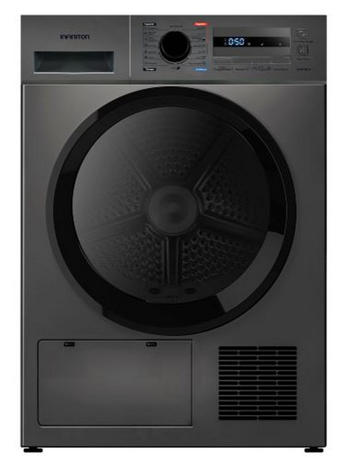 Secadora Bomba de Calor - INFINITON SD-BC8EDX, 8 kg, 16 programas, Dark Inox