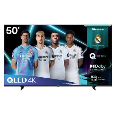HISENSE TV QLED 50″ – HISENSE 50E7Q, UHD 4K, Quad Core/MT9603, Smart TV, DVB-T2 (H.265), Negro