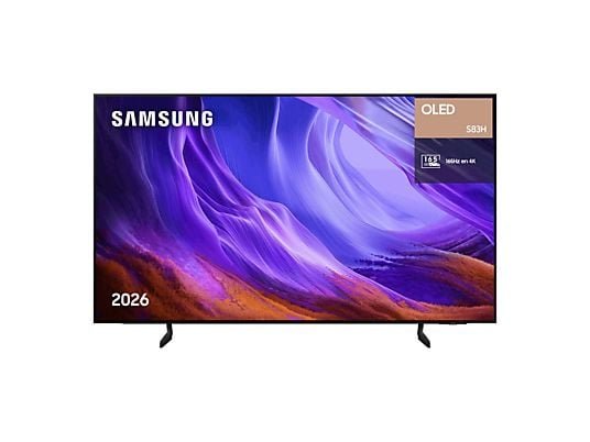 Samsung TV OLED 55" - Samsung TQ55S83HAEXXC, OLED 4K, NQ4 AI Gen2 Processor, Smart TV, Tecnología Sin Reflejos, Full AI, Negro