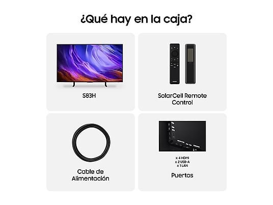 Samsung TV OLED 55" - Samsung TQ55S83HAEXXC, OLED 4K, NQ4 AI Gen2 Processor, Smart TV, Tecnología Sin Reflejos, Full AI, Negro - Imagen 8