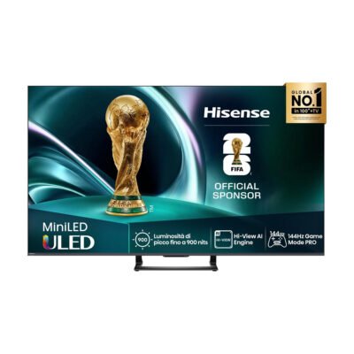 HISENSE TV Mini LED 55″ – HISENSE 55U7Q, UHD 4K, Smart TV, Black