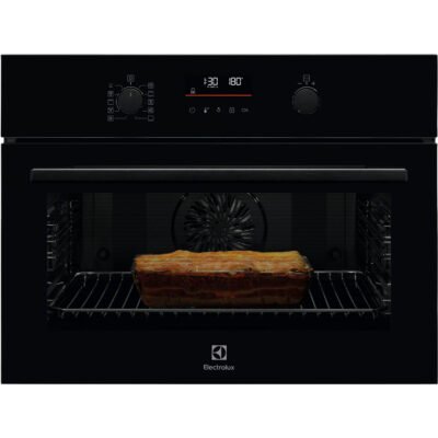 Horno compacto – ELECTROLUX 944 005 103, Integrable, Esmalte fácil de limpiar, 43 l, 59,5 cm, Negro