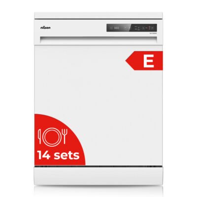 Lavavajillas libre instalación 60 cm – NILSON NJ13600E, 6 programas, 59,8 cm, Blanco