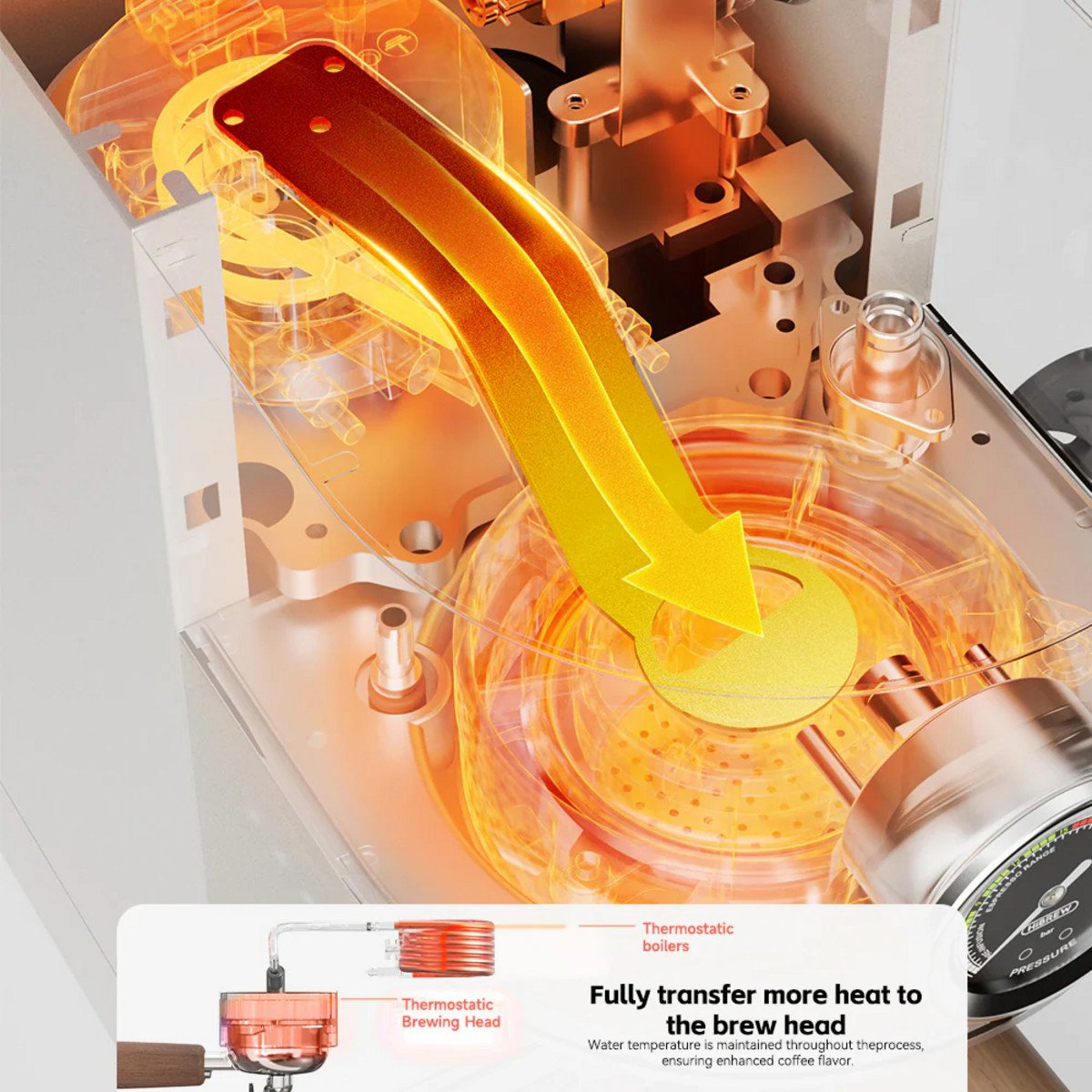 HIBREW Cafetera espresso manual - HIBREW H13, 20 bar, 2100 W, plata - Imagen 7