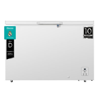 HISENSE Congelador horizontal – HISENSE FT484D4AWLYD, 372 l, 85,8 cm, Blanco