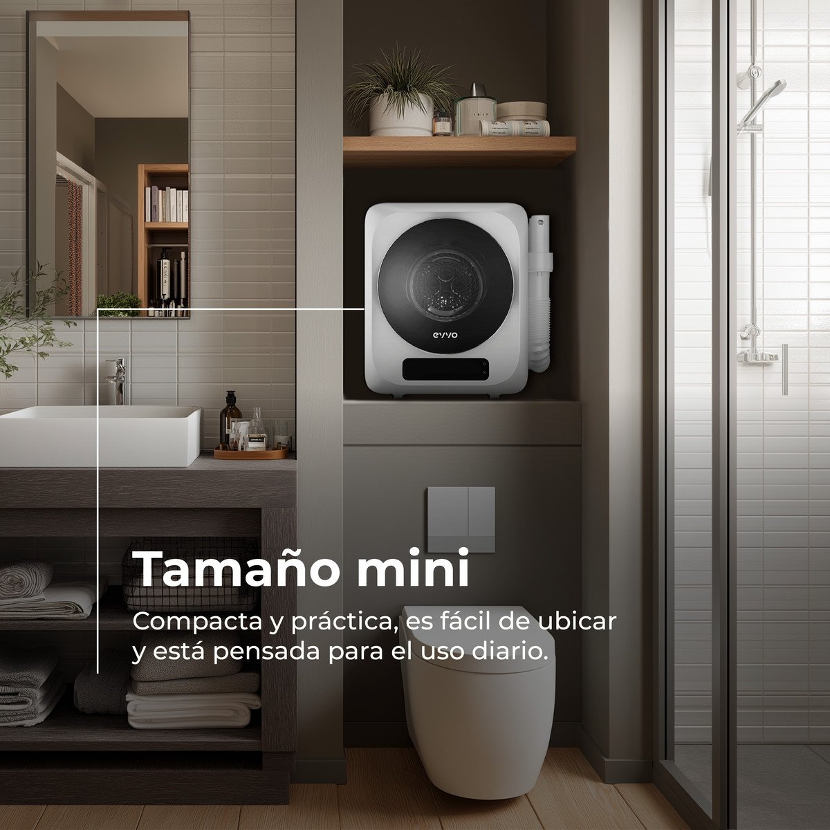 EVVO Secadoras evacuación - EVVO Mini s4 Plus, Blanco - Imagen 6