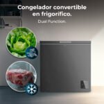 Congelador horizontal - CECOTEC Bolero CoolMarket Chest 199 Black E, 83,7 cm, 300 - Imagen 3
