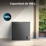 Congelador horizontal - CECOTEC Bolero CoolMarket Chest 199 Black E, 83,7 cm, 300 - Imagen 4