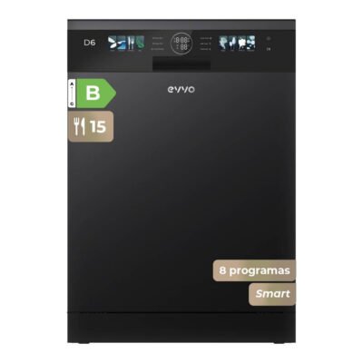 EVVO Lavavajillas libre instalación 60 cm – EVVO D6B, 8 programas, 600 mm