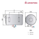 Termo electrico - ECO H ARISTON, 80 l, Blanco - Imagen 5