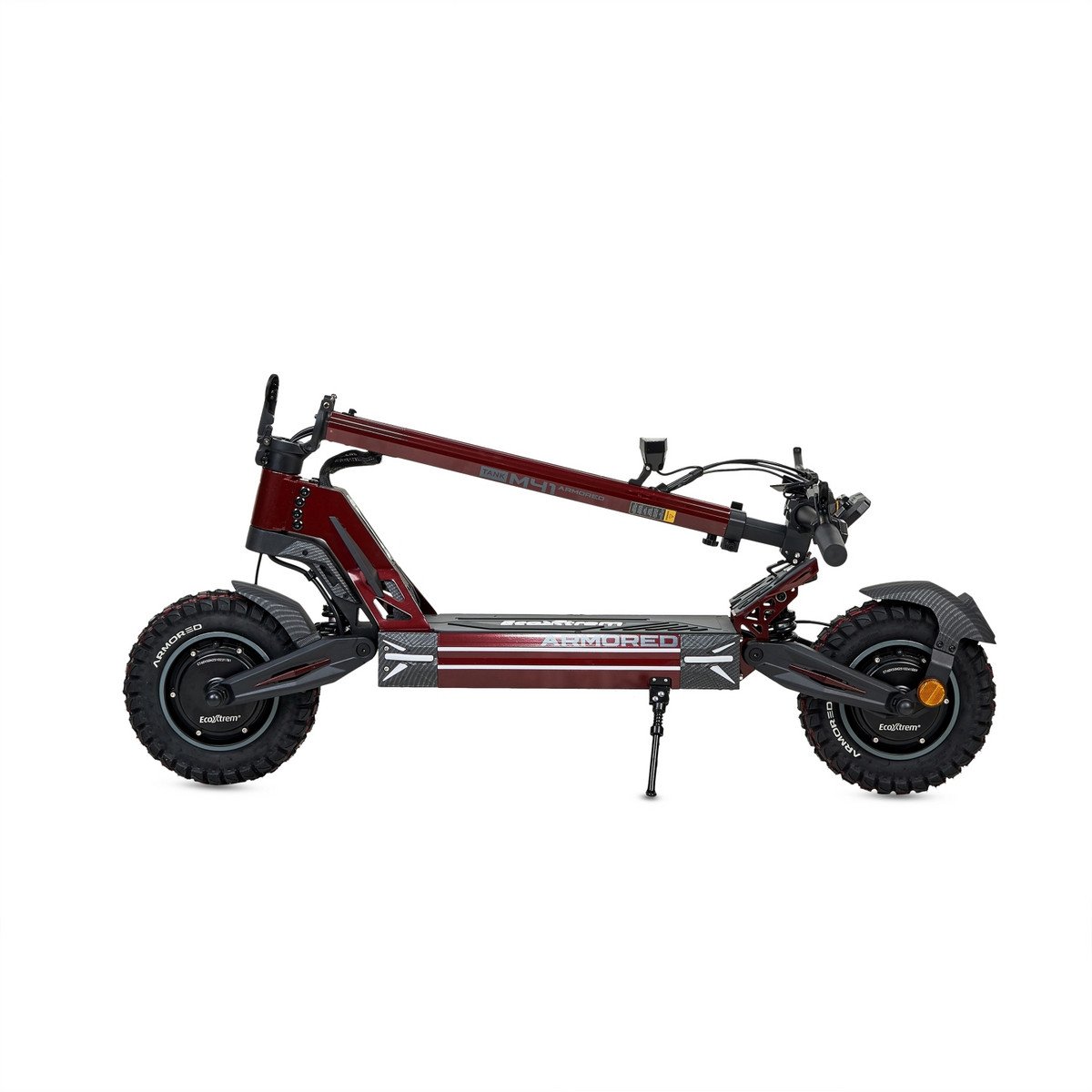 ECOXTREM Patinete eléctrico - ECOXTREM M41 Armored Dual LR, Pot. máx. 3200 W, Carga máx. 120 kg, 85 km autonomía, 24000 mAh, Rojo Sangre - Imagen 3