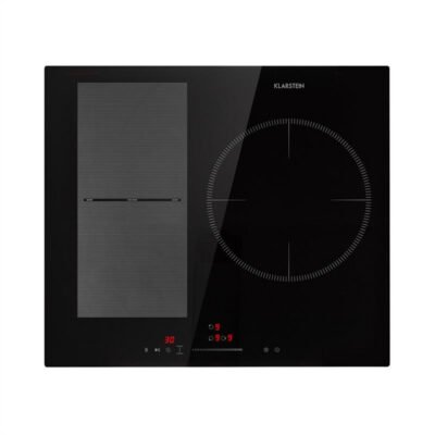 KLARSTEIN Placa de inducción – KLARSTEIN Delicatessa 3 Flex, 3 zonas, 59 cm, Negro