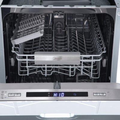 Lavavajillas libre instalación 60 cm – MIDEA MID60S200.1-ES, 14 servicios, 8 programas, 600 mm, Plata