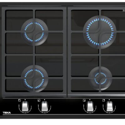 TEKA Placa de gas – TEKA GZC 64300 XBN, 4 zonas, 600 mm, Negro