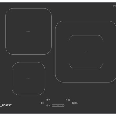 INDESIT Placa de vitrocerámica – INDESIT IS 55Q60 NE, 3 zonas, 590 mm, Negro