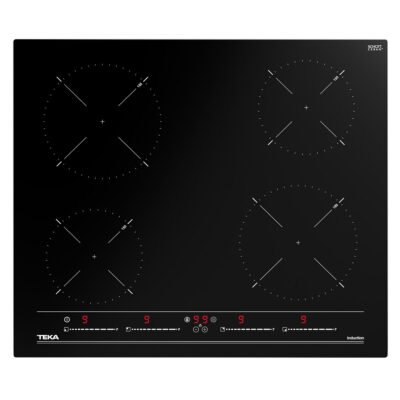 TEKA Placa de vitrocerámica – TEKA IBC 64010, 4 zonas, 600 mm, Negro