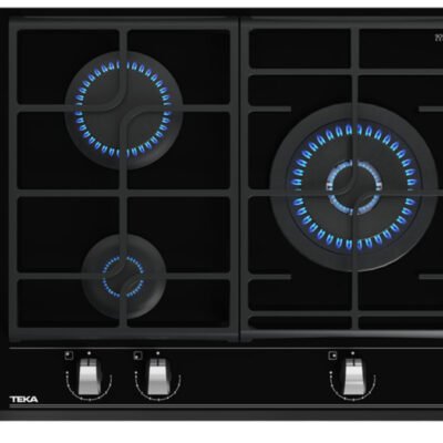 TEKA Placa de gas – TEKA Exact Flame GZC 63310 XBB, 3 zonas, Propane/butane, 600 mm, Negro