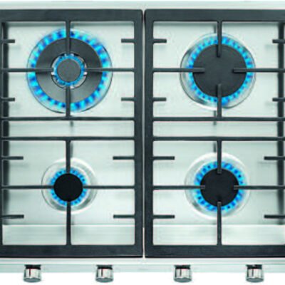 TEKA Placa de gas – TEKA EX 60.1 4G AI AL DR CI, 4 zonas, Propane/butane, 580 mm, Acero inoxidable