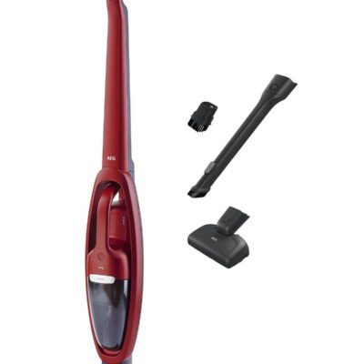 AEG Aspirador escoba – AEG QX7-ANIM, 21,6 V, Depósito 0,3 l, Rojo