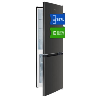 CHIQ Frigorífico combi – CHIQ FBM157L42, Altura 1.44m, Puertas reversibles, Estático, Altura 1,44 m, Capacidad 157 l, Color Inox Oscuro