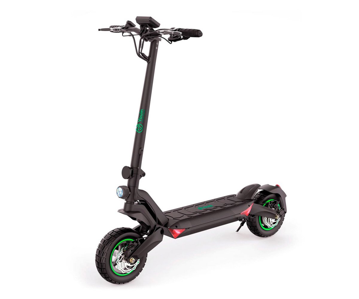 Youin Patinete eléctrico - Youin SC7000 Homologado, Pot. máx. 1200 W, Carga máx. 120 kg, 50 km autonomía, 20,000 mAh, Negro