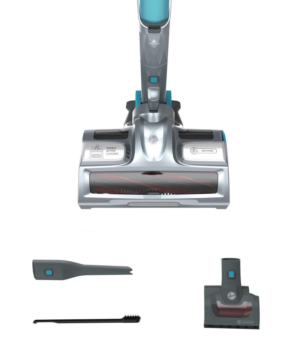 HOOVER Aspirador escoba - HOOVER H-Free 500 Hydro Plus HF522YSP 011, 80 V, Potencia de succión 75 W, Depósito 0,45 l, Autonomía 45 min, Gris - Imagen 2