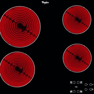 WHIRLPOOL Placa de vitrocerámica – WHIRLPOOL AKT 8090/NE, 4 zonas, 580 mm, Negro